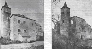 Kaštieľ pred a po vypálení v II svetovej vojne