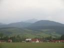 Liptovská Teplá - 04 Pohľad na obec - v pozadí Choč 1607 m n. m.
